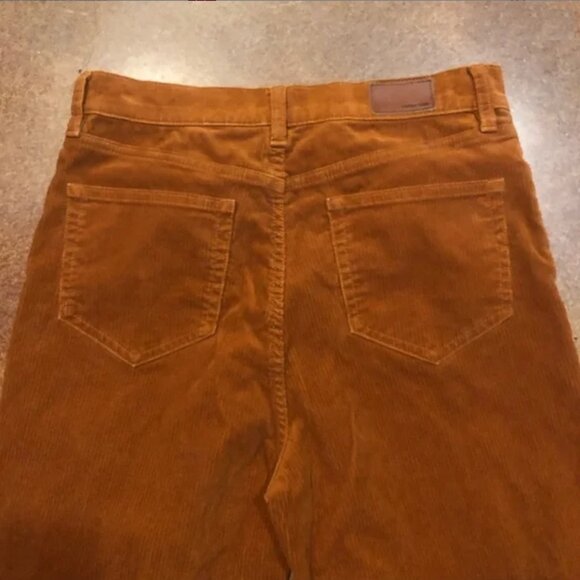 Lands’ End High Rise Straight Corduroy Jeans Rust Sz 8 - Picture 4 of 11